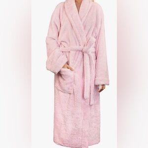 Pink plush robe